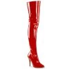 Pleaser Boots SEDUCE-3010 Red Patent Thigh Boot