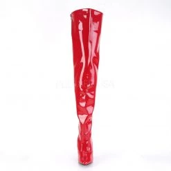 Pleaser Boots SEDUCE-3010 Red Patent Thigh Boot