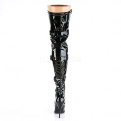 Pleaser SEDUCE-3028 Black Stretch Patent Thigh Boot Boots 11 Pleaser SEDUCE-3028 Black Stretch Patent Thigh Boot Boots
