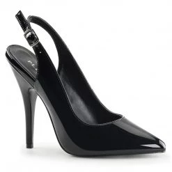 Pleaser Shoes SEDUCE-317 Black Patent Pump