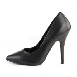 Pleaser SEDUCE-420 Black Faux Leather Pump