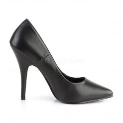 Pleaser SEDUCE-420 Black Faux Leather Pump