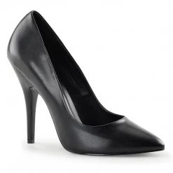 Pleaser SEDUCE-420 Black Faux Leather Pump