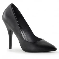 Pleaser SEDUCE-420 Black Leather Pump