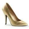 Pleaser SEDUCE-420 Gold Faux Leather Pump Shoes
