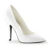 Pleaser SEDUCE-420 White Faux Leather Pump Shoes
