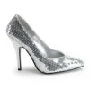 Pleaser Shoes SEDUCE-420SQ Silver Sequins Pump