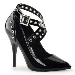 Pleaser Shoes SEDUCE-443 Black Patent Pump