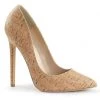 Pleaser SEXY-20 Cork Faux Leather Pump 1 Pleaser SEXY-20 Cork Faux Leather Pump