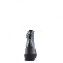 Demonia SHAKER-52 Black Vegan Leather Ankle Boot