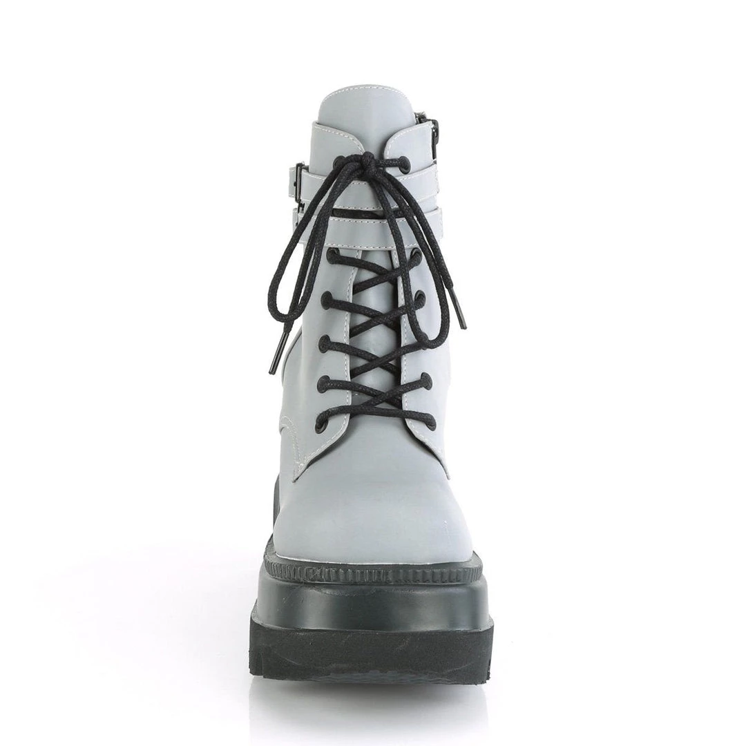 Demonia SHAKER-52 Grey Reflective Ankle Boot 4 Demonia SHAKER-52 Grey Reflective Ankle Boot