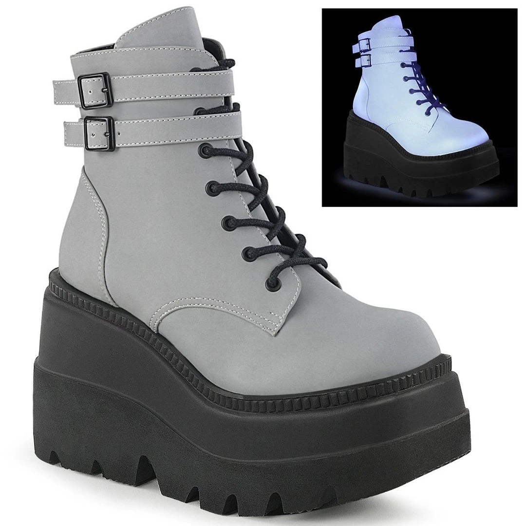 Demonia SHAKER-52 Grey Reflective Ankle Boot 8 Demonia SHAKER-52 Grey Reflective Ankle Boot