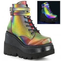 Demonia SHAKER-52 Rainbow Reflective Ankle Boot