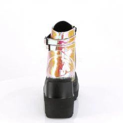 Demonia SHAKER-52 Pink Shifting Glitter Vegan Leather Ankle Boot