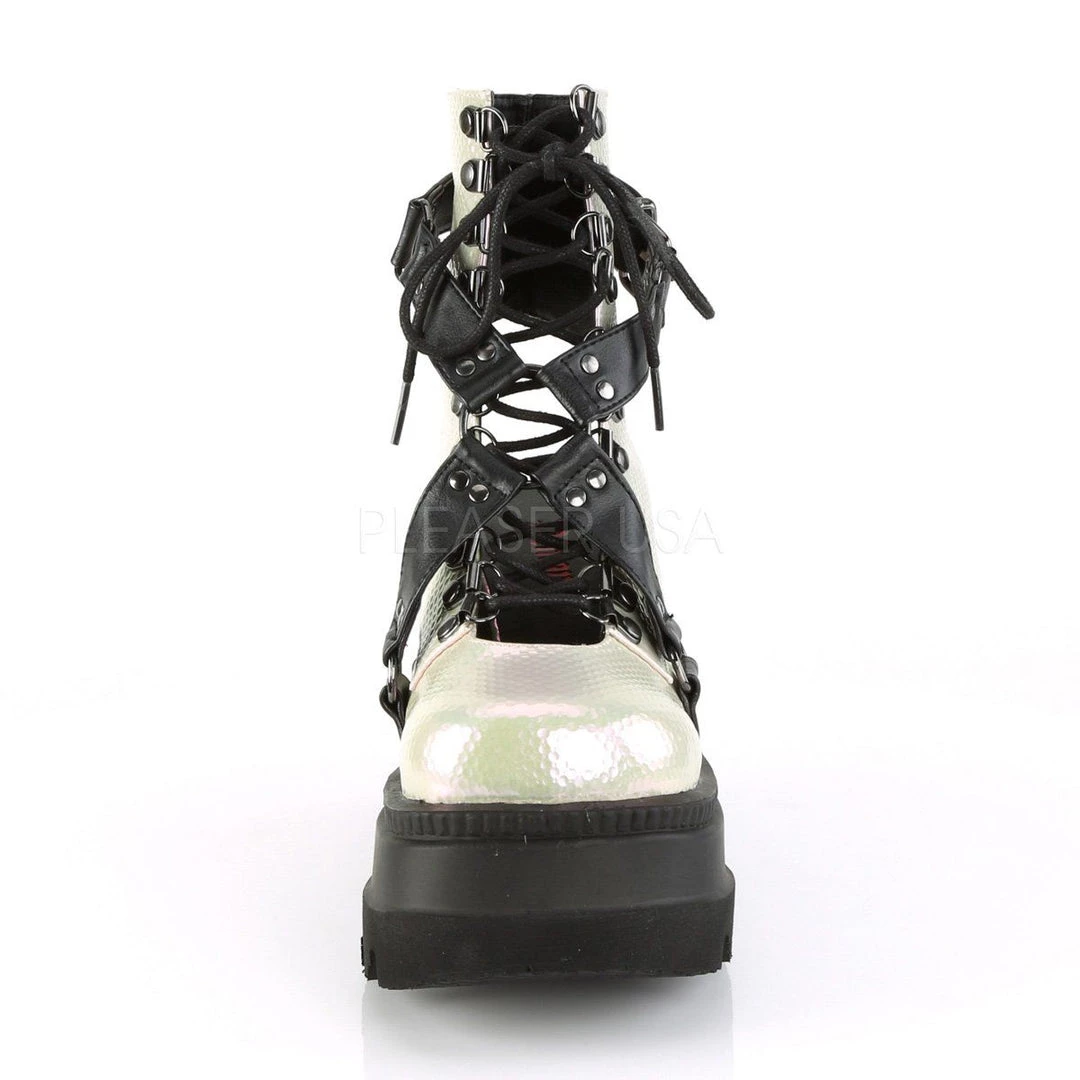 Demonia SHAKER-56 Green-Black Vegan Leather Ankle Boot Boots 4 Demonia SHAKER-56 Green-Black Vegan Leather Ankle Boot Boots