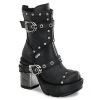 Demonia Boots SINISTER-201 Black Vegan Leather Ankle Boot