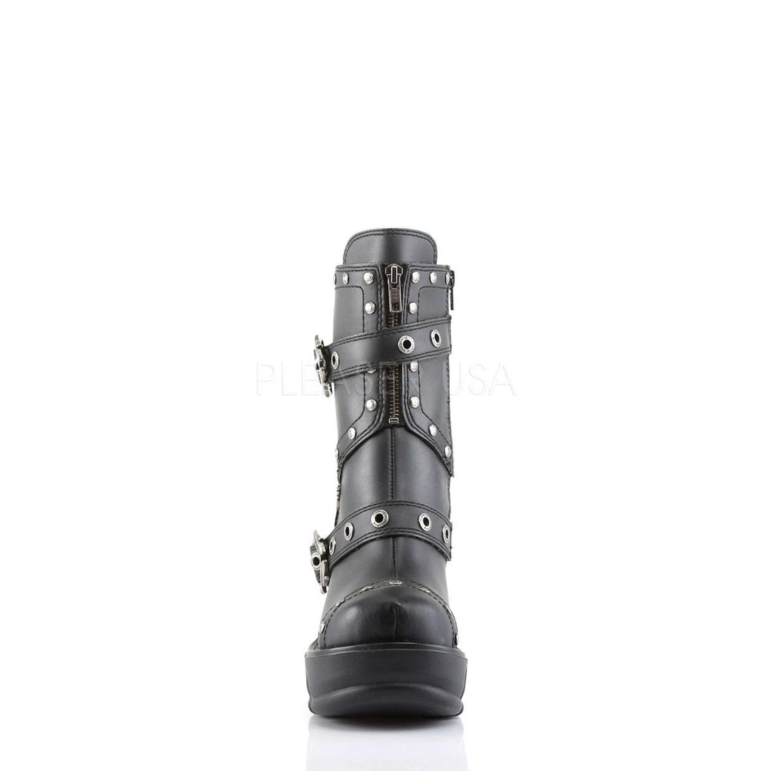 Demonia Boots SINISTER-201 Black Vegan Leather Ankle Boot 4 Demonia Boots SINISTER-201 Black Vegan Leather Ankle Boot