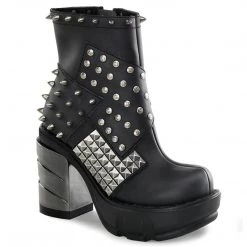 Demonia SINISTER-64 Black Vegan Leather Ankle Boot