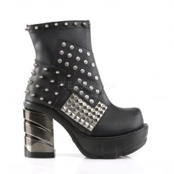 Demonia SINISTER-64 Black Vegan Leather Ankle Boot