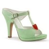 Pin Up Couture SIREN-09 Mint Faux Leather Shoes