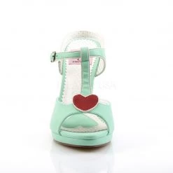 Pin Up Couture SIREN-09 Mint Faux Leather Shoes