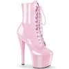 Pleaser Boots SKY-1020 Baby Pink Patent Ankle Boot