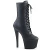 Pleaser SKY-1020 Black Faux Leather Ankle Boot Boots 1 Pleaser SKY-1020 Black Faux Leather Ankle Boot Boots