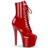 Pleaser SKY-1020 Red Patent Ankle Boot