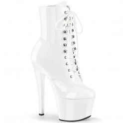Pleaser SKY-1020 White Patent Ankle Boot New Arrivals