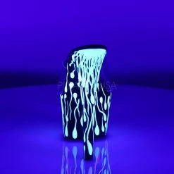 Pleaser SKY-301-5 Clear/Black-Neon White Slide Shoes 11 Pleaser SKY-301-5 Clear/Black-Neon White Slide Shoes