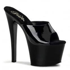 Pleaser Coming Soon (Pre-Order) SKY-301 Black Patent Platform Sandal