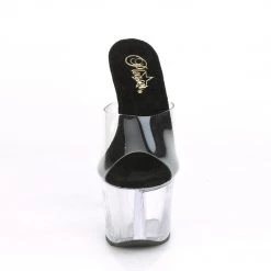 Pleaser SKY-301 Clear-Black/Clear Slide Shoes