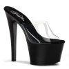 Pleaser SKY-301 Clear/Black Platform Sandal Shoes