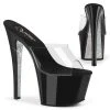 Pleaser Shoes SKY-301CRS Clear/Black-Silver AB Rhinestone Slide 1 Pleaser Shoes SKY-301CRS Clear/Black-Silver AB Rhinestone Slide