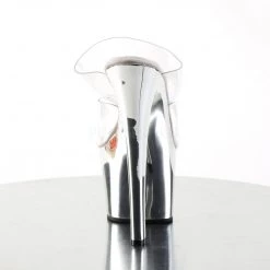 Pleaser SKY-302 Clear/Silver Chrome Slide