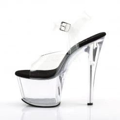 Pleaser New Arrivals SKY-308 Clear-Black/Clear Platform Sandal