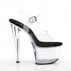 Pleaser New Arrivals SKY-308 Clear-Black/Clear Platform Sandal