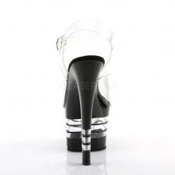 Pleaser Shoes SKY-308LN Clear/Black Platform Sandal
