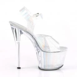 Pleaser Shoes SKY-308N-CRHM Silver Hologram TPU/Silver Hologram Platform Sandal 12 Pleaser Shoes SKY-308N-CRHM Silver Hologram TPU/Silver Hologram Platform Sandal