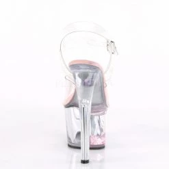 Pleaser Shoes SKY-308WHG Clear-Baby Pink Glitter Platform Sandal 11 Pleaser Shoes SKY-308WHG Clear-Baby Pink Glitter Platform Sandal