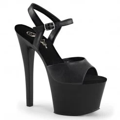Pleaser New Arrivals SKY-309 Black Faux Leather Platform Sandal