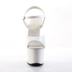 Pleaser SKY-309 White Patent Platform Sandal