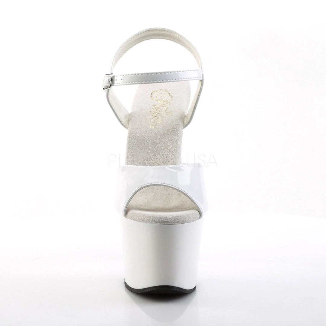 Pleaser SKY-309 White Patent Platform Sandal 4 Pleaser SKY-309 White Patent Platform Sandal