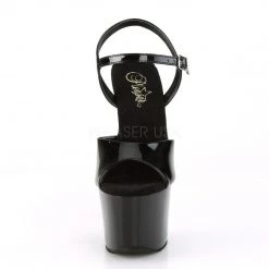 Pleaser SKY-309CRS Black-Silver AB Rhinestone Platform Sandal