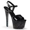 Pleaser SKY-309MG Black Platform Sandal Shoes