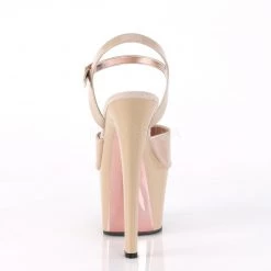 Pleaser SKY-309TT Nude Patent-Rose Gold Chrome Platform Sandal Coming Soon (Pre-Order)