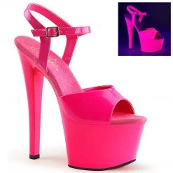 Pleaser SKY-309UV Neon Hot Pink/Hot Pink Platform Sandal Shoes