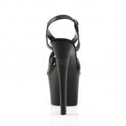Pleaser SKY-330 Black Faux Leather Platform Sandal