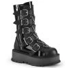Demonia SLACKER-160 Black Patent-Vegan Leather Mid-Calf Boot Boots