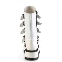 Demonia SLACKER-160 White Patent Mid-Calf Boot New Arrivals